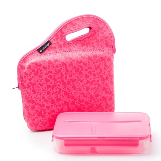 Insulated Lunch Box |  pink lunch box with handle
