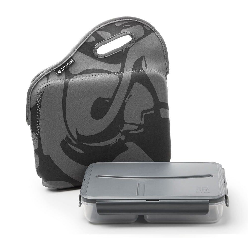 Black Lunch Box |  with handle