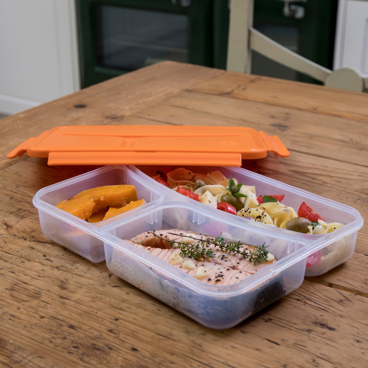 Insulated Lunch Box |  orange lunch box with handle