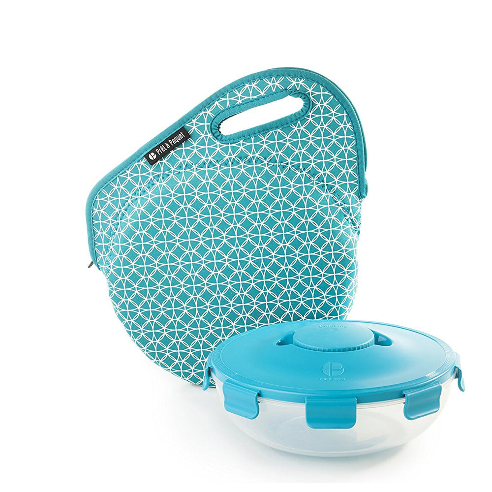 Blue Salad Lunch Box |  with handle